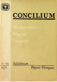 Concilium Międzynarodowy Przegląd Teologiczny 1 - 10 1971