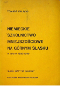 Niemieckie szkolnictwo mniejszościowe na górnym śląsku w latach 1922 do 1939