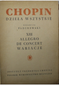 Chopin dzieła wszystkie  XIII allegro de concert wariacje