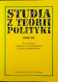 Studia z teorii polityki Tom I