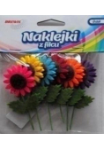 Naklejki z filcu kwiatki 6szt