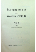 Insegnamenti di Giovanni Paolo II Tom VI Część 2