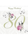 Karnet Swarovski kwadrat CL1680 Urodziny 80