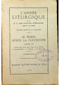 L annee liturgique Tome III 1926 r.