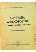 Czytania wielkopostne o Matce Boskiej Bolesnej 1923 r