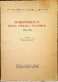 Korespondencja Józefa Andrzeja Załuskiego  1724 - 1736