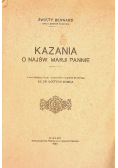 Kazania o najświętszej Maryji Pannie 1924 r.