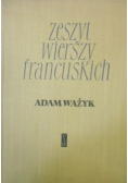 Zeszyt wierszy francuskich