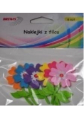 Naklejki z filcu kwiatki 6szt
