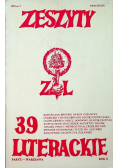 Zeszyty literackie nr 39