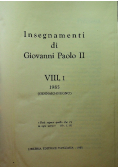 Insegnamenti di Giovanni Paolo tom VIII część 1