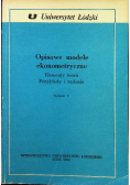 Opisowe modele ekonometryczne
