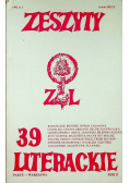 Zeszyty literackie 39