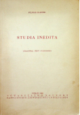 Studia inedita