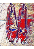 Manica Red Pumps Clinton in Blue Dress creative Journal coloring book
