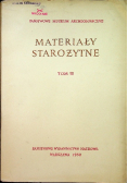 Materiały starożytne Tom III