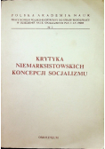 Krytyka niemarksistowskich koncepcji socjalizmu