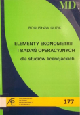 Elementy ekonometrii i badań operacyjnych