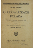 O obowiązkach Polaka ok 1918 r.