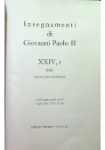 Insegnamenti di Giovanni Paolo II Tom XXIV Część 1