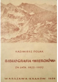 Bibliografia Wierchów za lata 1923 1972