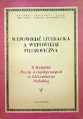 Wypowiedź literacka a wypowiedź filozoficzna