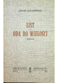 List Oda do wielości