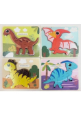 Puzzle drewniane dinozaury