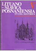 Lituano Slavica Posnaniensia Studia Historica V