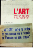 Lart dans la societe daujourdhui