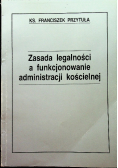 Zasada legalności a funkcjonowanie administracji kościelnej