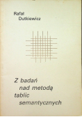 Z badań nad metodą tablic semantycznych