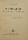 O Konradzie Korzeniowskim 1936 r.