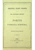 Poezye Cypriana Norwida reprint z 1863 r.