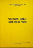 Prace Naukowo-Badawcze Zakładu Filologii Polskiej