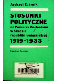 Stosunki polityczne na Pomorzu Zachodnim w okresie republiki weimarskiej 1919 1933