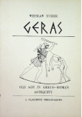 Geras Old Age in Greco Roman Antiquity a classified bibliography