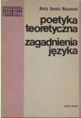 Poetyka teoretyczna. Zagadnienia języka