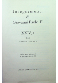 Insegnamenti di Giovanni Paolo II tom XXIV część 1 2001