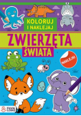 Zwierzęta świata Kolorowanki z naklejkami