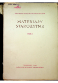 Materiały starożytne Tom I