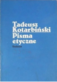 Kotarbiński Pisma etyczne