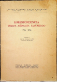Korespondencja Józefa Andrzeja Załuskiego  1724 - 1736