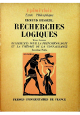 Recherches Logiques tom II