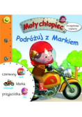 Mały chłopiec Podróżuj z Markiem