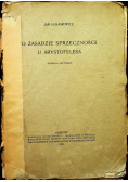O zasadzie sprzeczności u Arystotelesa 1910 r.