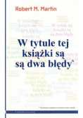 W tytule tej książki są są dwa błędy