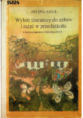 Wybór literatury do zabaw i zajęć w przedszkolu