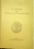 Ze studiów nad literaturą staropolską