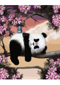Malowanie po numerach - Śpiąca panda 40x50cm